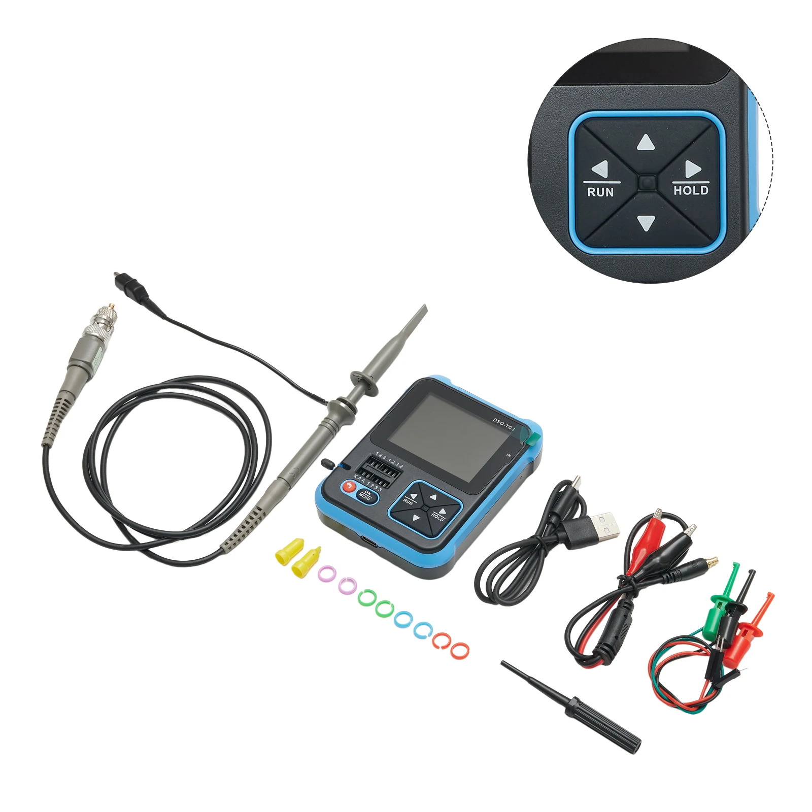 

DSO-TC3 Digital Oscilloscope Transistor Tester 3-In-1 10MSA/S Sampling Rate Diode LCR Detect Signal Generator Set