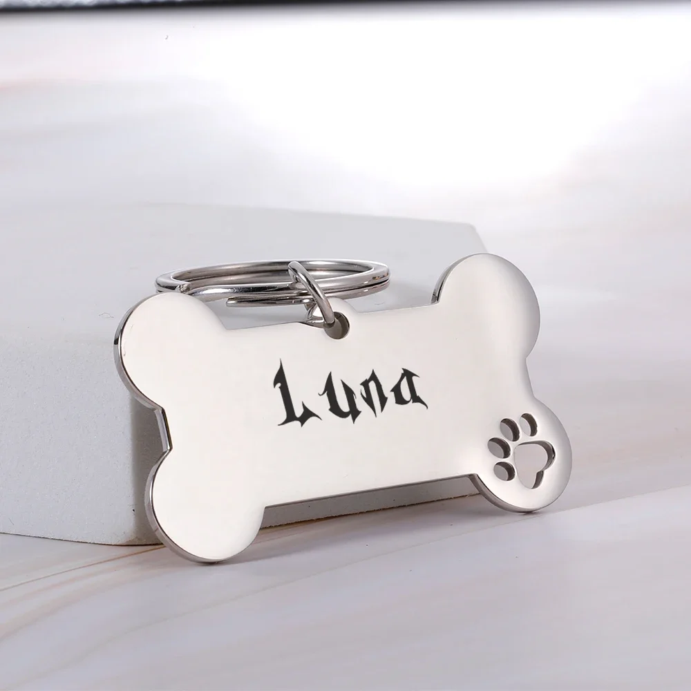 Collar personalizable con etiqueta de dirección para perro, medalla con grabado gratuito de nombre, accesorios para gatitos y cachorros, placa personalizada para perros y gatos