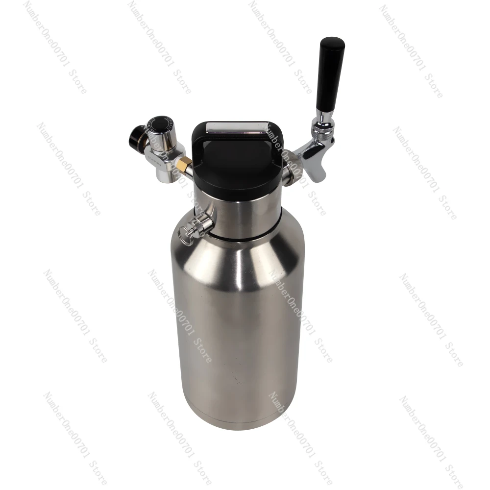 304 Stainless Steel 2L Double-Layer Vacuum Cold-Keeping Outdoor Wine Pot Bar Restaurant Wine Ladle Nitrogen Coffee Pot