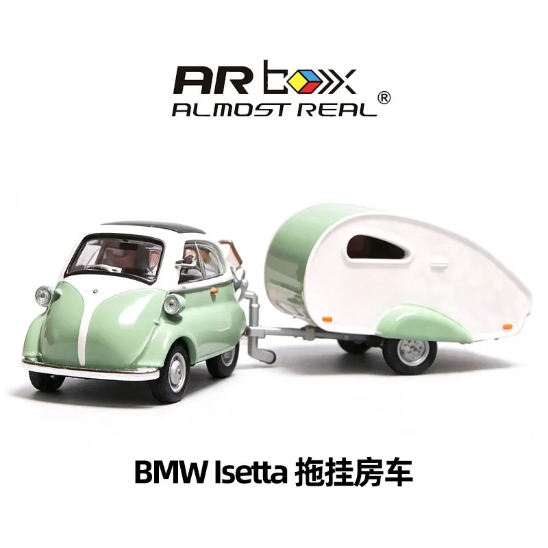 In stock 1:64 Isetta original green alloy replica vehicle model, boy toy gift, room collection statue