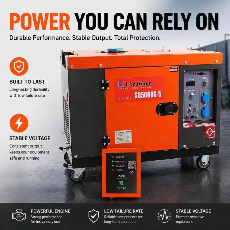 

Portable Small AC 3 Phase Super Silent Diesel Generators With Strong Power 5 6 8 KVA Diesel Generator for Home Use