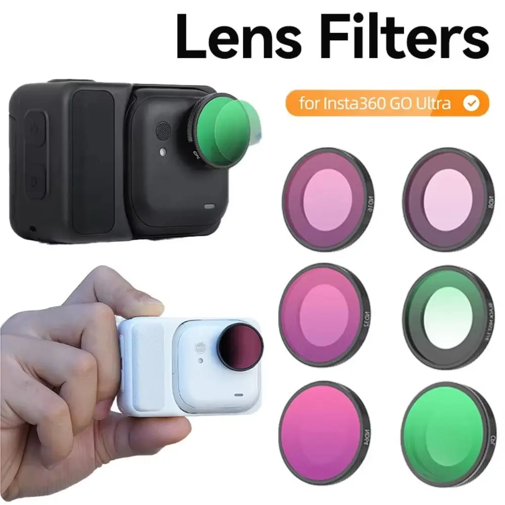 

Optical Glass Lens Filters CPL UV Adjustable Filters Set ND 8 16 32 64 Anti-Scratch Action Camera Filters for Insta360 GO Ultra