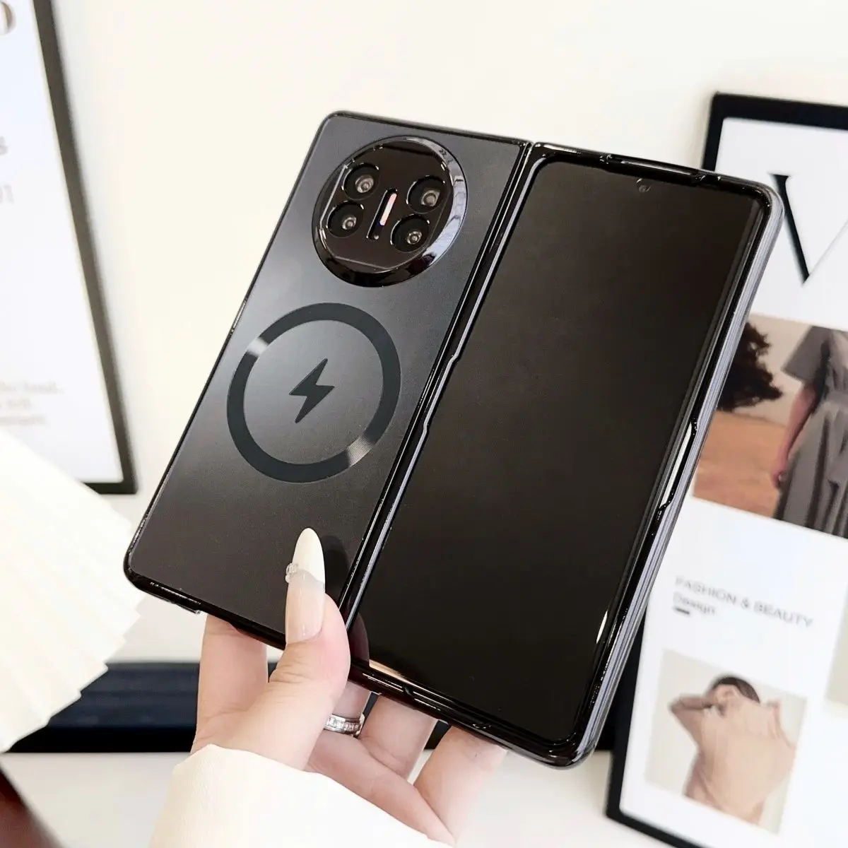 

For VIVO X Fold 5 Case Hard Matte Magnetic wireless charging Protective Back Cover Case For VIVO X Fold 3 Pro Fold5 Phone Shell