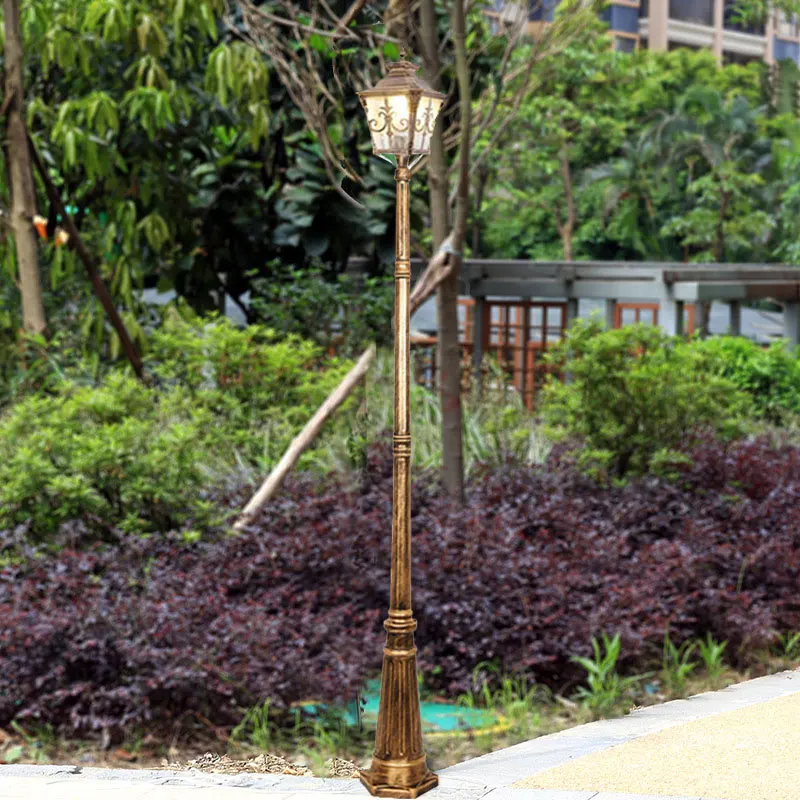 Modern Villa Courtyard Outdoor High Pole Street Lamp European Waterproof Single Head Road Lighting Approx. 260CM
