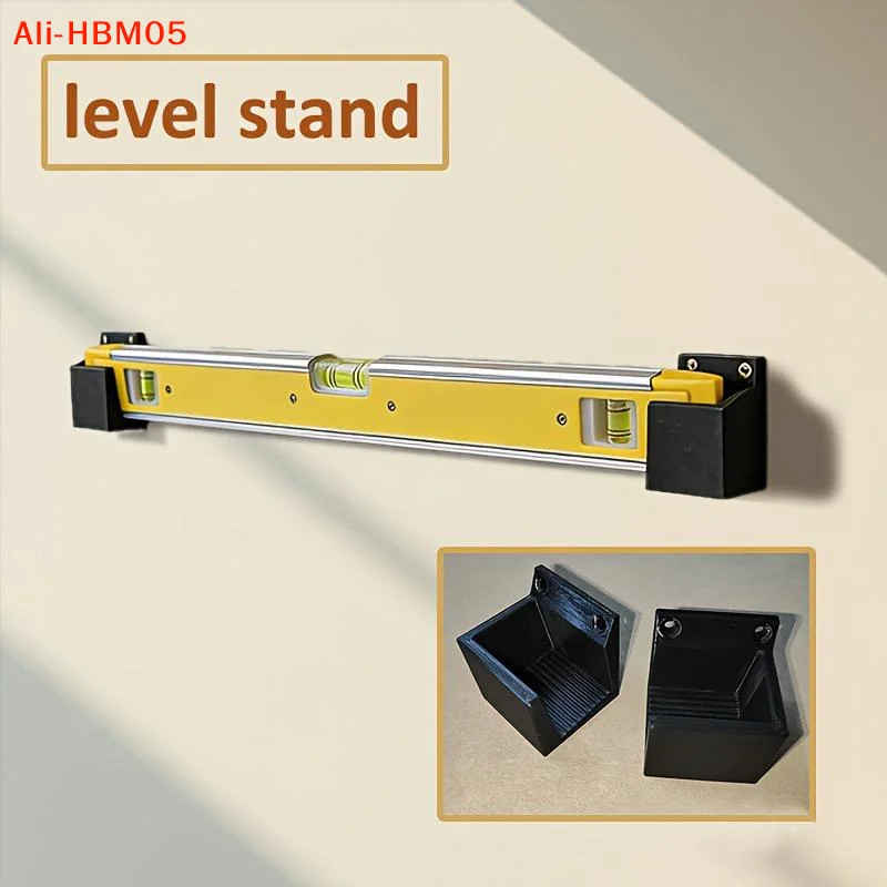 (HB05)2PC Spirit Level Wall Mount Holders With Durable Construction Easy Installation Perfect For Garage Workshop Tool Storage
