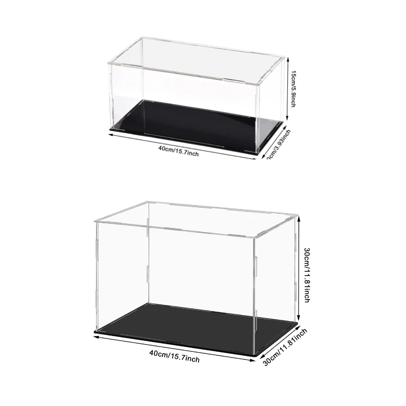 1 pçs acrílico transparente modelo caixa de exibição à prova de poeira brinquedo carro caminhões vanas modelo figuras caixa coleção armazenamento bancada mostrar caso