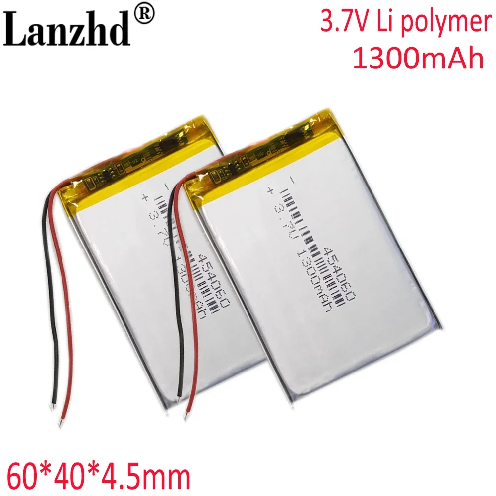 3.7V 1300mAh Polymer Li-Po li ion tablet battery cells For Mp3 MP4 MP5 GPS DVD DVR mobile bluetooth 454060 424060 404060