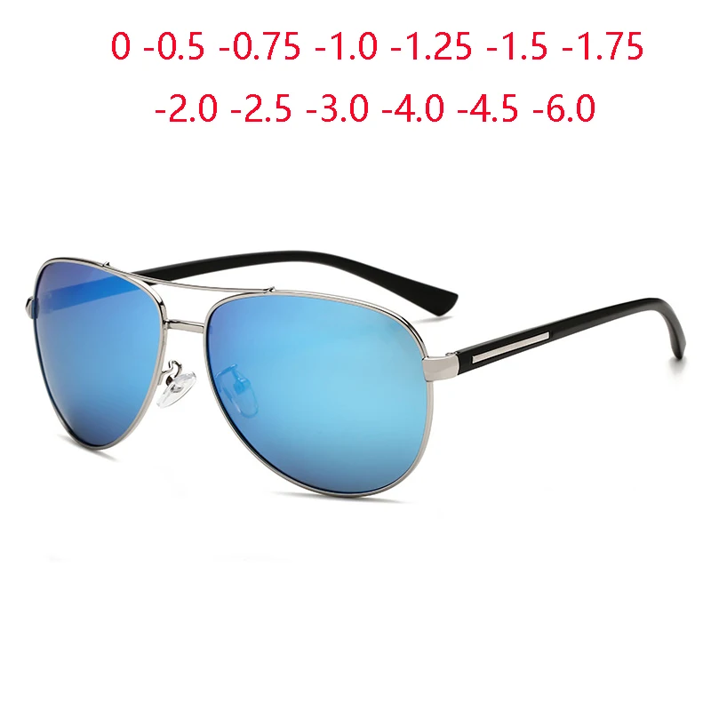 Outdoor-Sport-Sonnenbrille mit Katzenaugen-Design für Herren, polarisiert, Kurzsichtigkeit, verschreibungspflichtige Sonnenbrille für Männer, 0 -0,5 -0,75 bis -6,0
