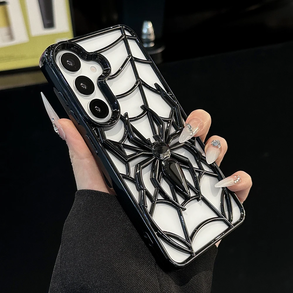 Coole 3D Spider Hollow Dissipate Heat Handyhülle für Samsung Galaxy A16 A13 A26 A36 A56 A54 A55 A06 A04 Weiche Silikonhülle – Detail 2
