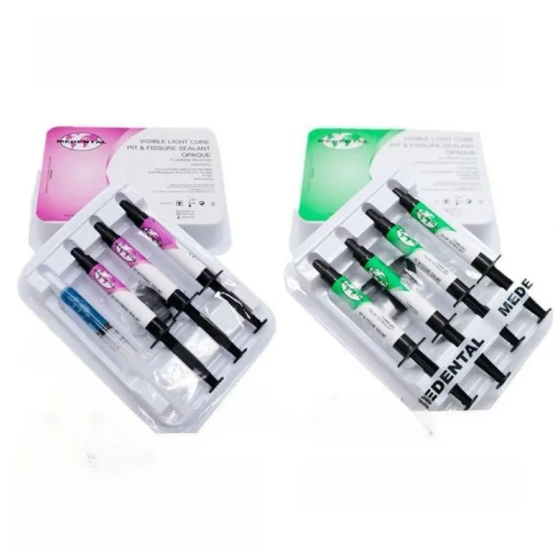 2g/tube Dental Materials Oral Light Curing Fissure Sealing Agent Set Self Acid Etching Full Acid Etching Fissure Sealing Agent