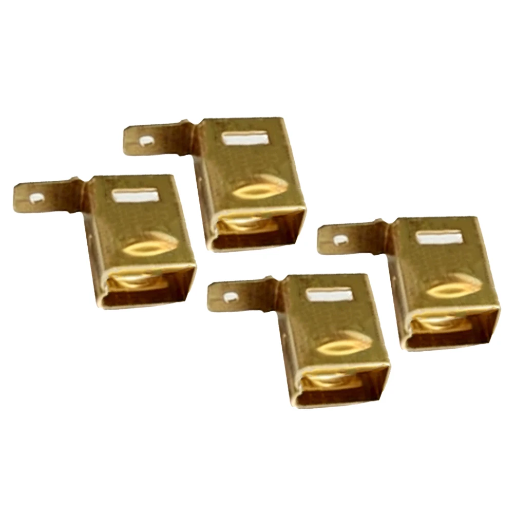 Metal Carbon Brush Holder Power Tool Accessory Saw Motor Repair Carbon Brush Holder Metal Construction Gold Finish