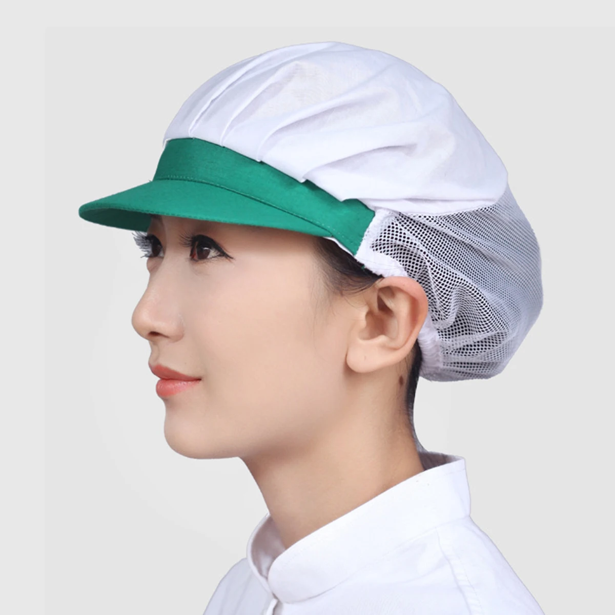 

Breathable Mesh Working Hat Lightweight Reusable Washable Chef Cap Hair Protective Dustproof Hat for Men Women