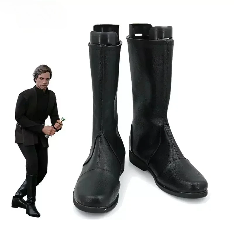 chaussures-de-cosplay-de-jeu-luke-bottes-de-cosplay-skywalker-accessoires-de-carnaval-d'halloween