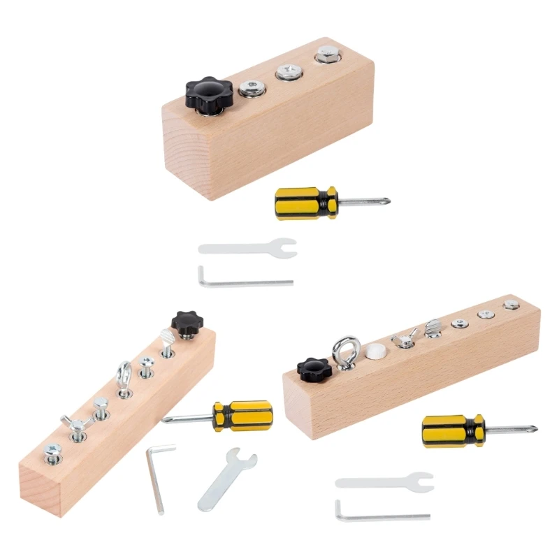 

2 шт., деревянная гайка, болт, подходящая настольная игра, игрушка для малышей с дополнительным дизайном отверстий, детская для