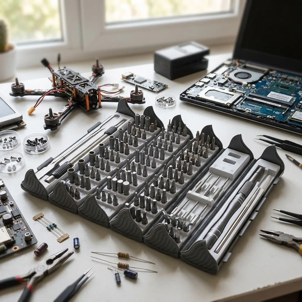 Precision Repair Tool 128 In 1 Screwdriver Set For Precise Assembly Anti-slip Ergonomic Handle High Strength Material