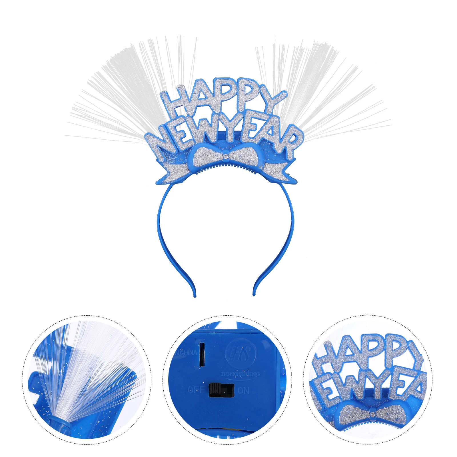 

4 Pcs Flash Head Hoop Luminous Hairband New Year Theme Durable Plastic Festival Party Accessories Christmas Eve