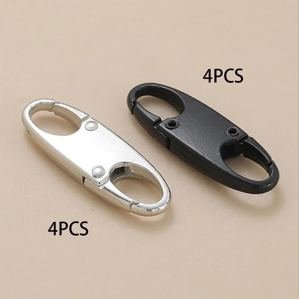 10PCS Edelstahl Rucksack Schnalle S Typ Handgemachte Karabiner mit Schloss Silber Halskette Verschlüsse Schmuck Zubehör