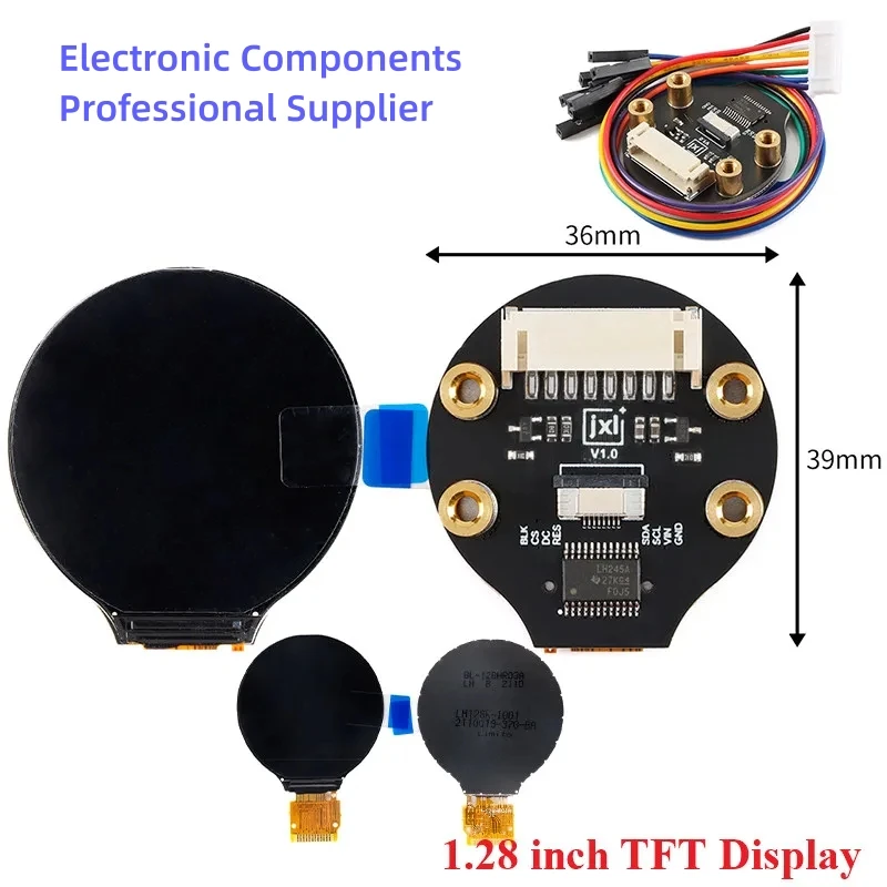 وحدة شاشة عرض ملونة TFT من IPS ، شاشة دائرية LED RGB ، محرك x LED LCD ، واجهة SPI لـ 4 أسلاك ، x ive ive PCB Boar ، GC9A01