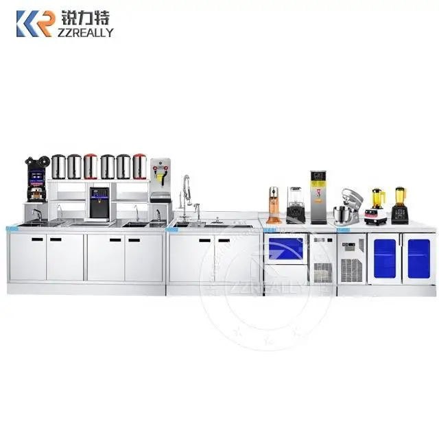 

Factory Outlet Quality Assurance All Set Bubble Tea Equiment Milk Tea Shop Counter Bubble Tea Counter