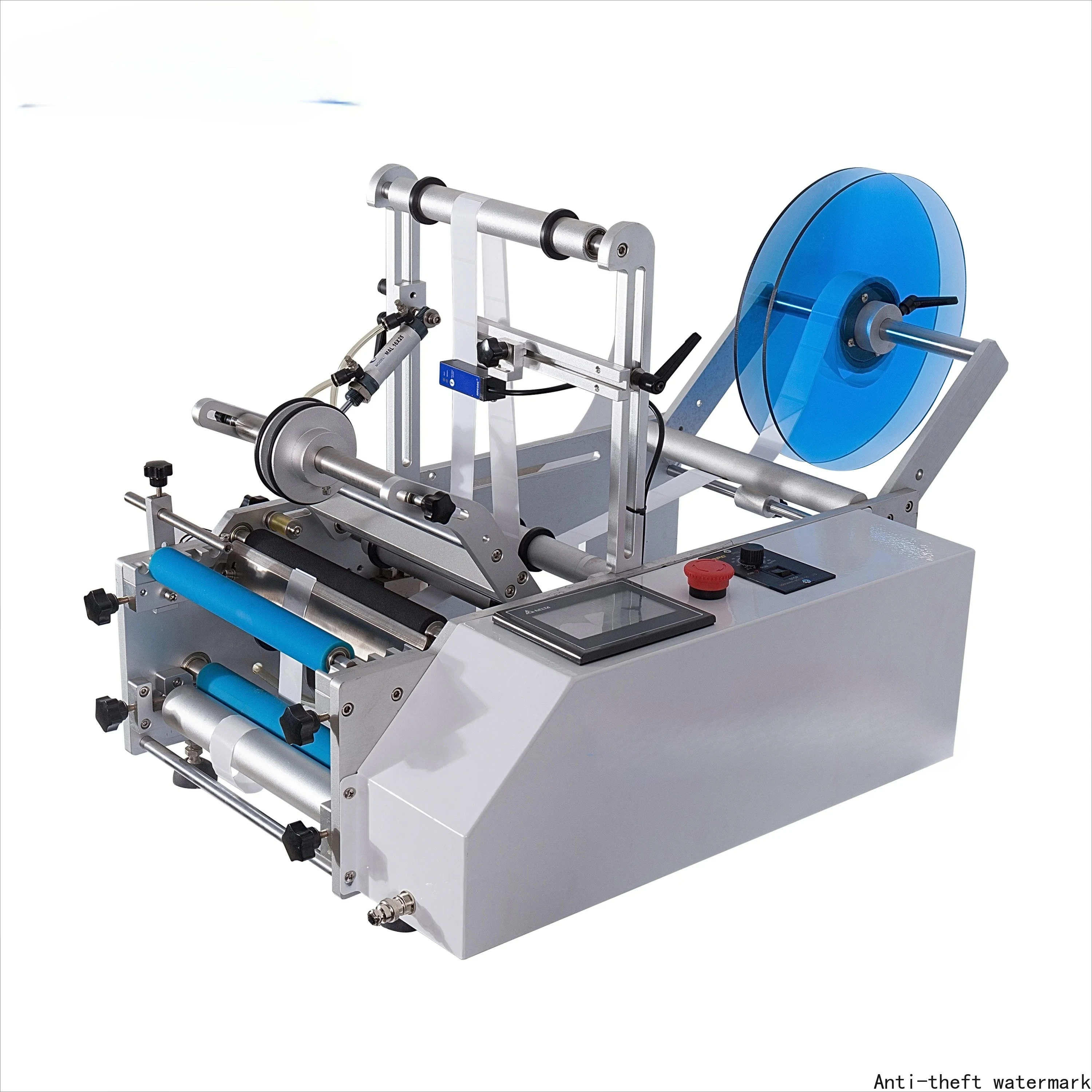 2025 - Paper label pasting machine, suitable for glass, wine, round bottle, and flat bottle packaging and cutting equipment.