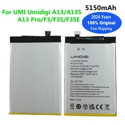 2024 Years 100% Original Battery For UMI Umidigi A13 / A13 Pro A13S F3 F3S F3SE Bateria 5150mAh Replacement Phone Battery