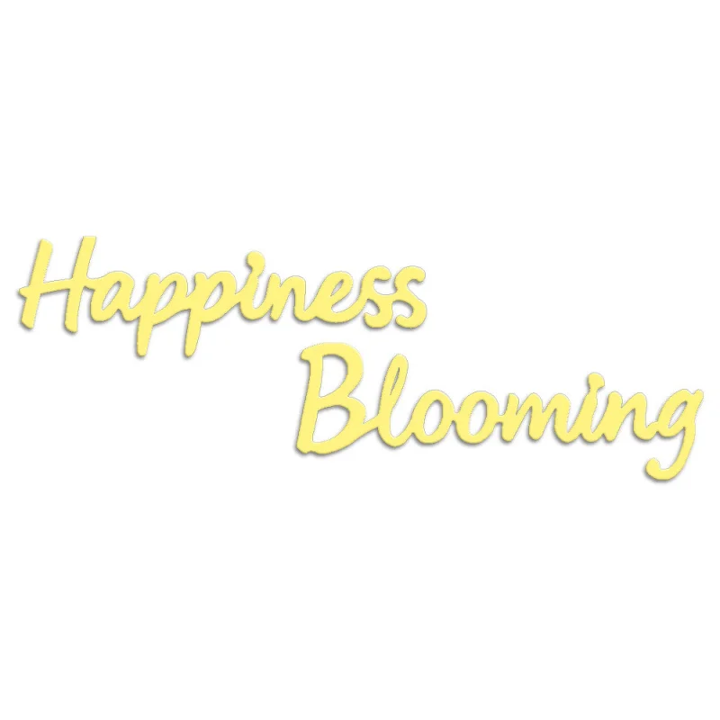 

Happiness Blooming Shape Cutting Dies For Making Scrapbooking Cards, Metal Embossing