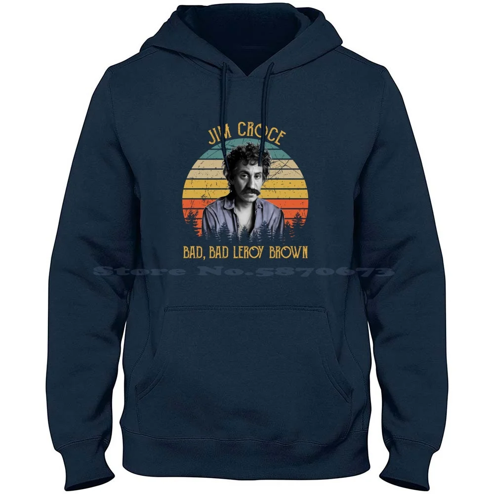 Jim Croce Caricature – Bad 100% Cotton Hoodie T Shirt Eleven Jim Hopper Millie Bobby Brown Dustin Henderson Steve David Harbour