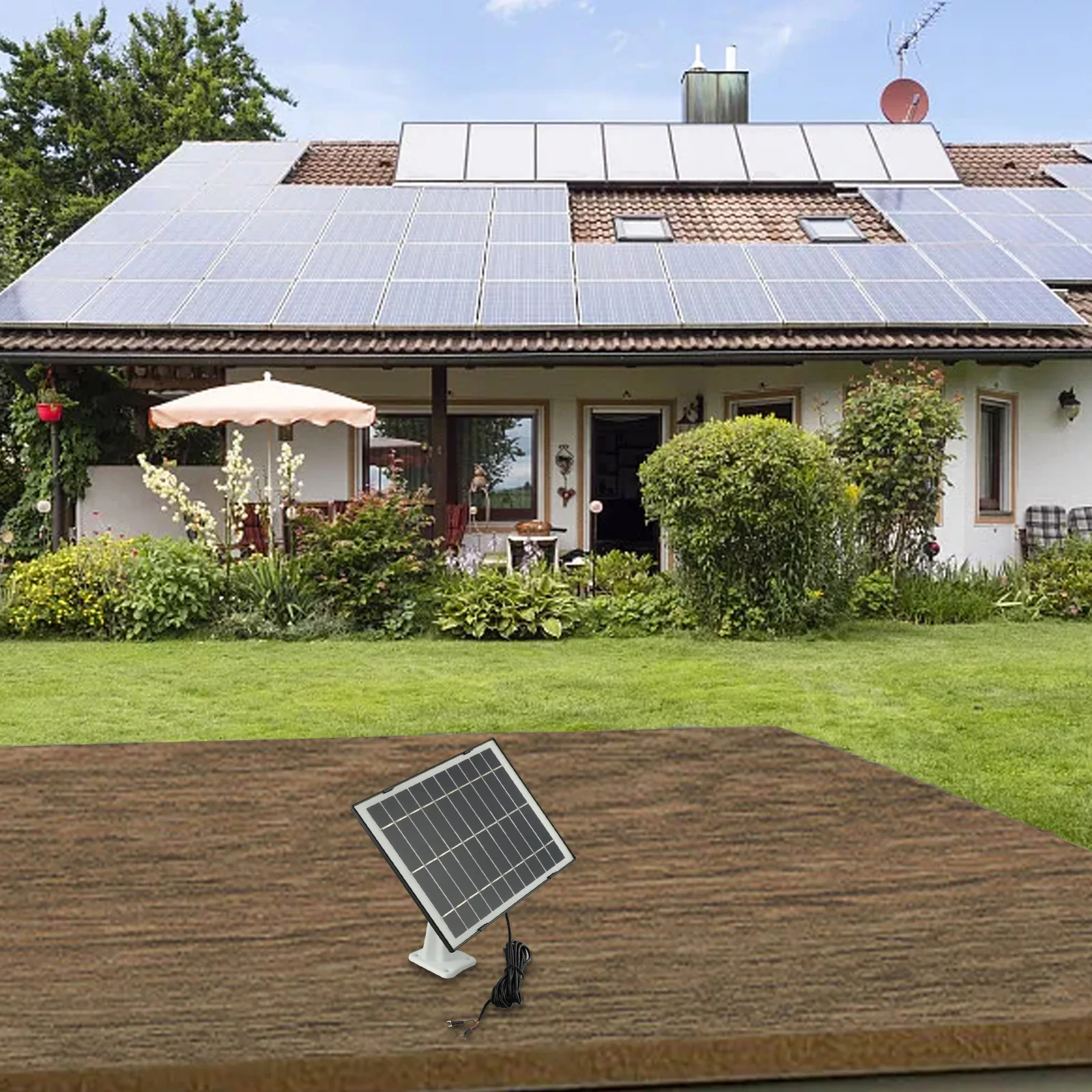 

Solar Power Solution For Devices U-Shaped Solar Panel 360 Rotating Wall Bracket Reliable Power Source Easy Installation