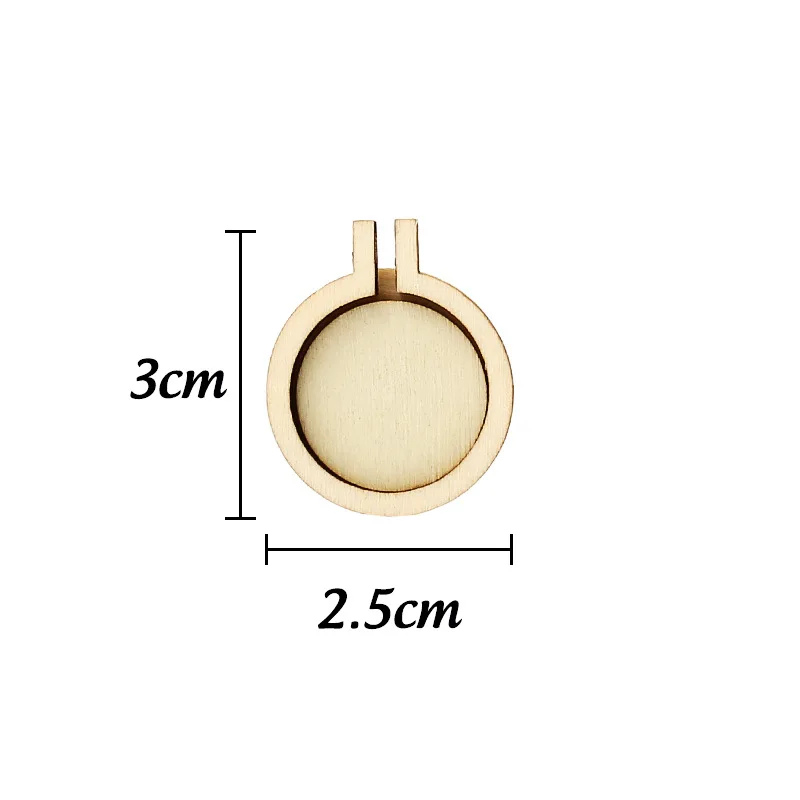 10Pcs/Set Wooden Mini Embroidery Hoop Ring Cross Stitch Frame Crafts DIY For Needle Arts Fabric Painting Wall Decoration