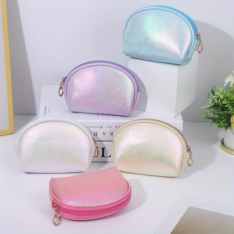 

Косметичка, 1 шт., вместительная сумка для хранения, в комплекте с мини-красной сумочкой, косметичка в форме ракушки для помады, косметичка-органайзер