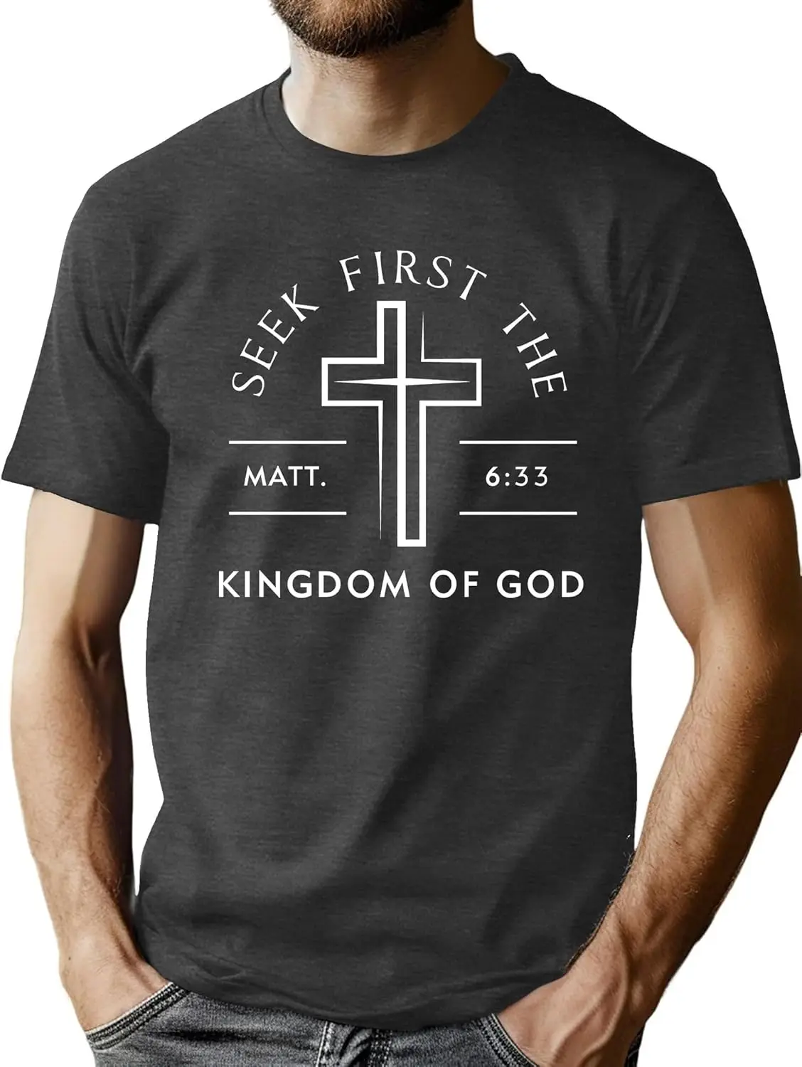 

Christian Shirts Men: Jesus T-Shirt Faith Cross Graphic Tee Bible Verse Religious Tops Vintage T Shirt Men Clothing Camisas Grap