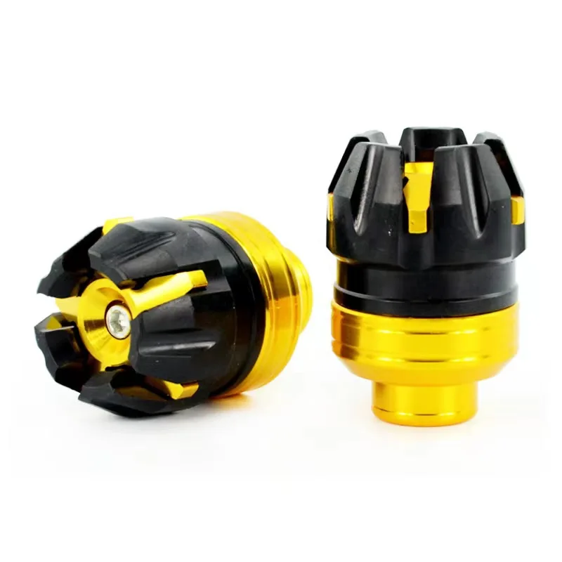 1 คู่ Universal ด้านหน้าถ้วยป้องกันกรอบ Slider Falling Protector สําหรับรถจักรยานยนต์สกู๊ตเตอร์ E-Bike อลูมิเนียมและ ABS