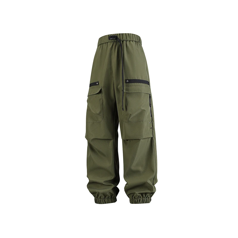 الخريف بلون السراويل العمل الأساسية الرجال فضفاضة المشي لمسافات طويلة وتسلق الجبال متعددة جيب ملابس رياضية المظلة السراويل #1