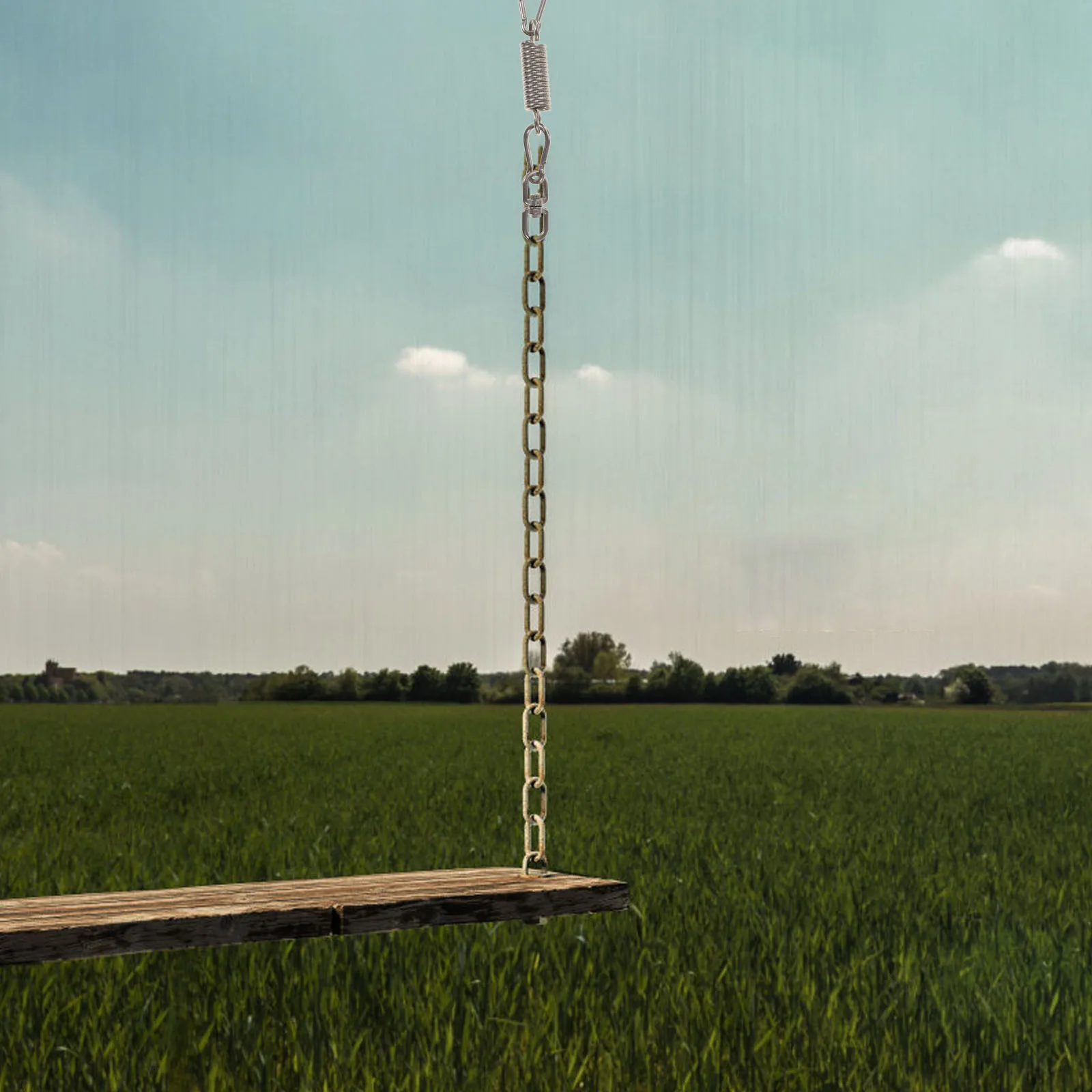 

1Set Stainless Steel Hammock Hanging Kit Heavy Duty Hooks Carabiners Spring Rotating Swing Accessory Hammock Hanging Kit