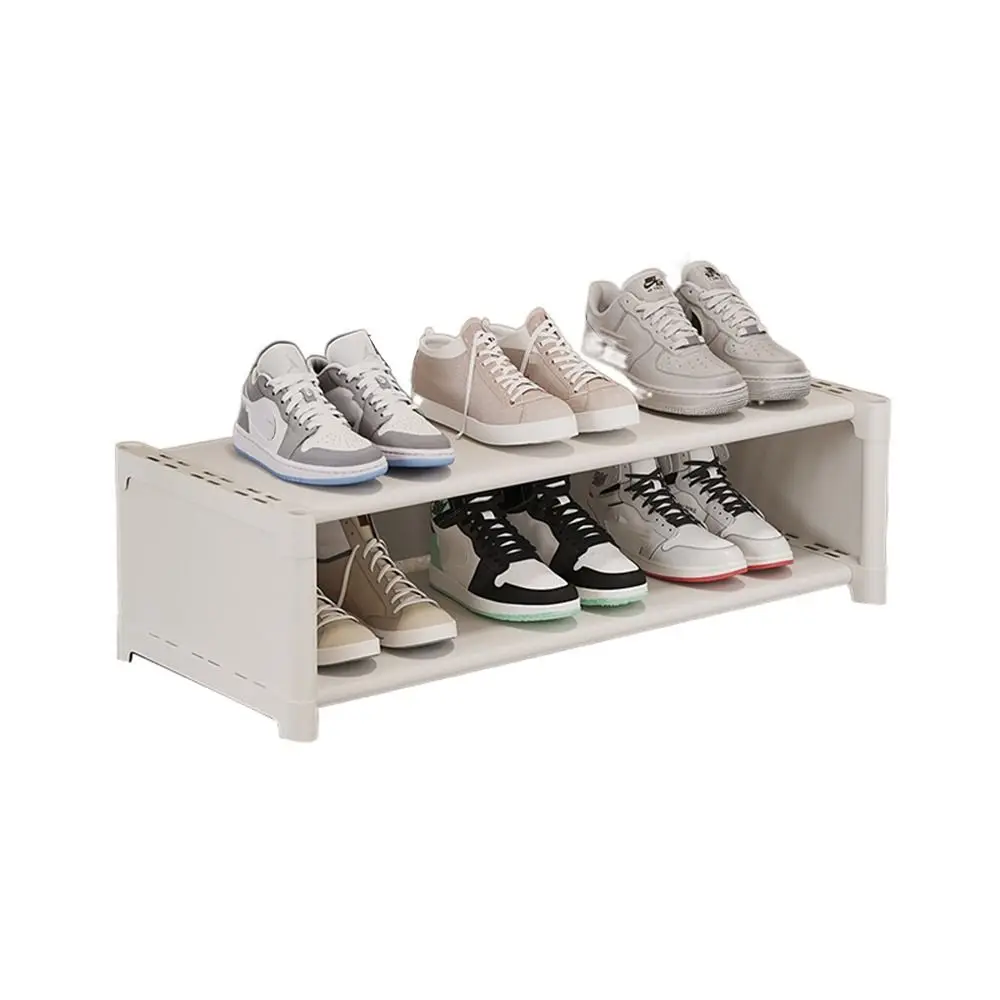 

Dust Proof Cover Long Shoe Rack Space Saving Free Standing Shoe Cabinet Easy To Install Waterproof Shoe Storage Shelf