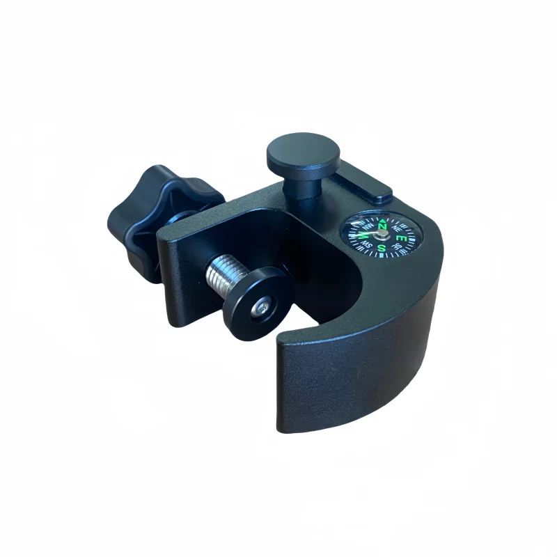 GPS GNSS RTK Clamp With Compass for Size 25mm to 40mm Centring Pole Holder Mount Quick release