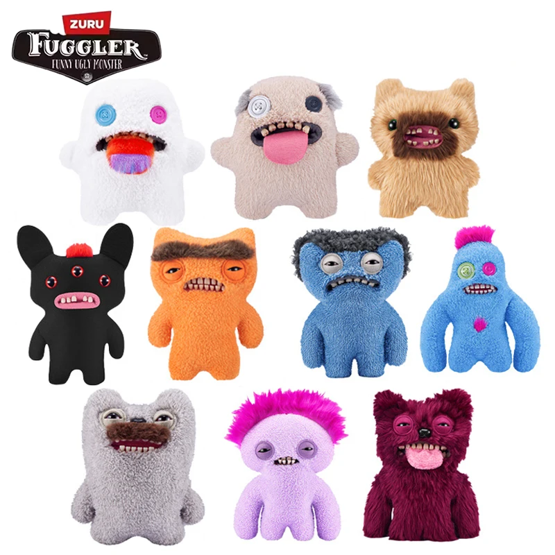 Fuggler Hairy Fuggs Soft Plush Doll Hair Series Teeth Monsters Cartoon Funny Ugly Kawaii Fashion Toys Chlidren Christmas Gifts
