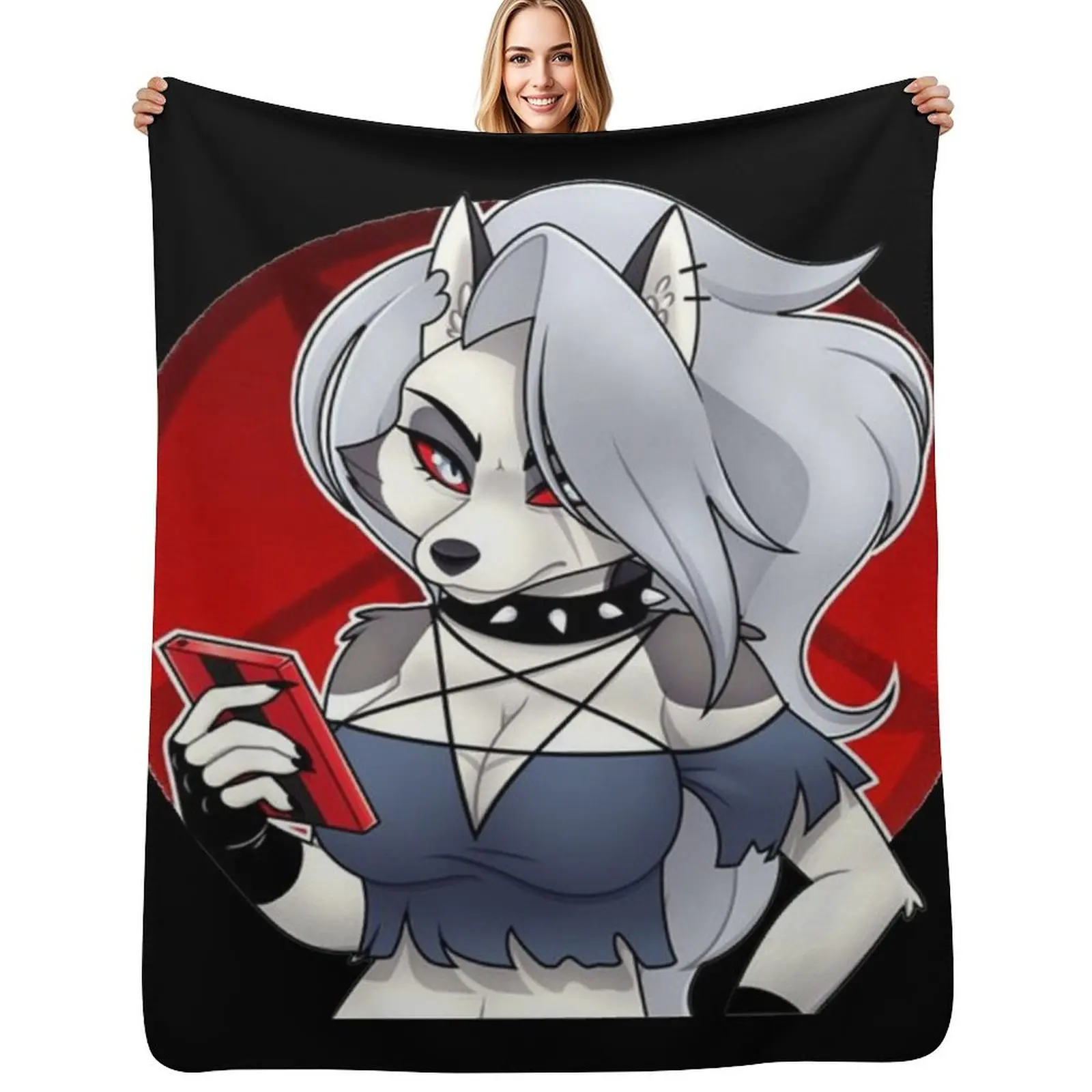 Helluva Boss Loona Throw Blanket Sleeping Bag Weighted Blankets Sofas Of Decoration anime Baby for sofa Blankets