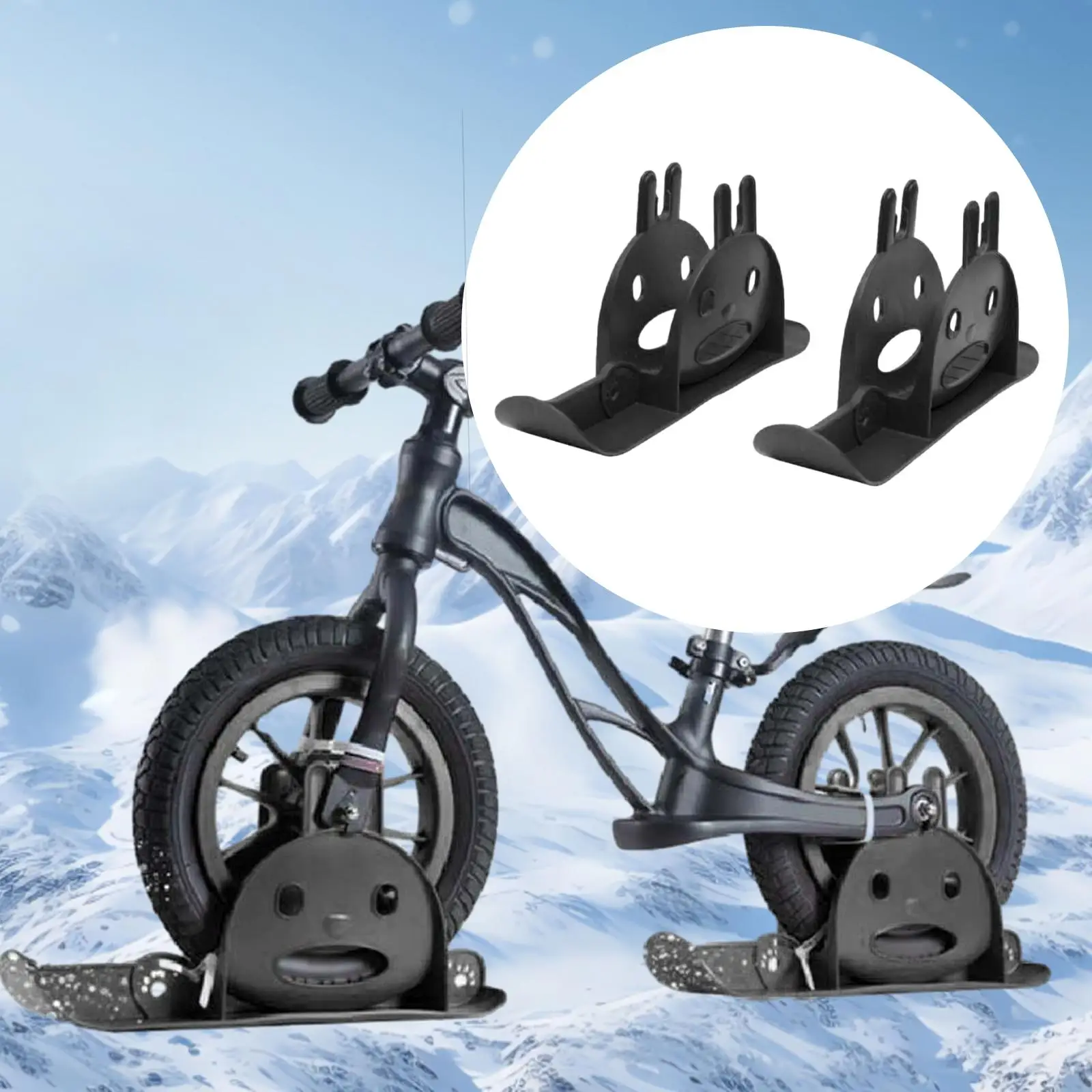 Snow Sled Board Set Bike Holder Outdoor Ski Sledge for 10