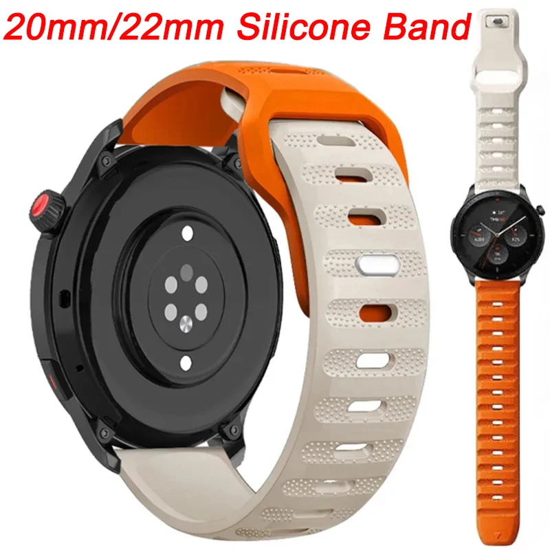 20MM 22MM Silicone Watch Band Straps For Garmin Fenix 6X 6 6S Pro 7X 7 Amazfit GTS/2/2e/3 Fenix 5 5X 5S Plus Smartwatch Bracelet