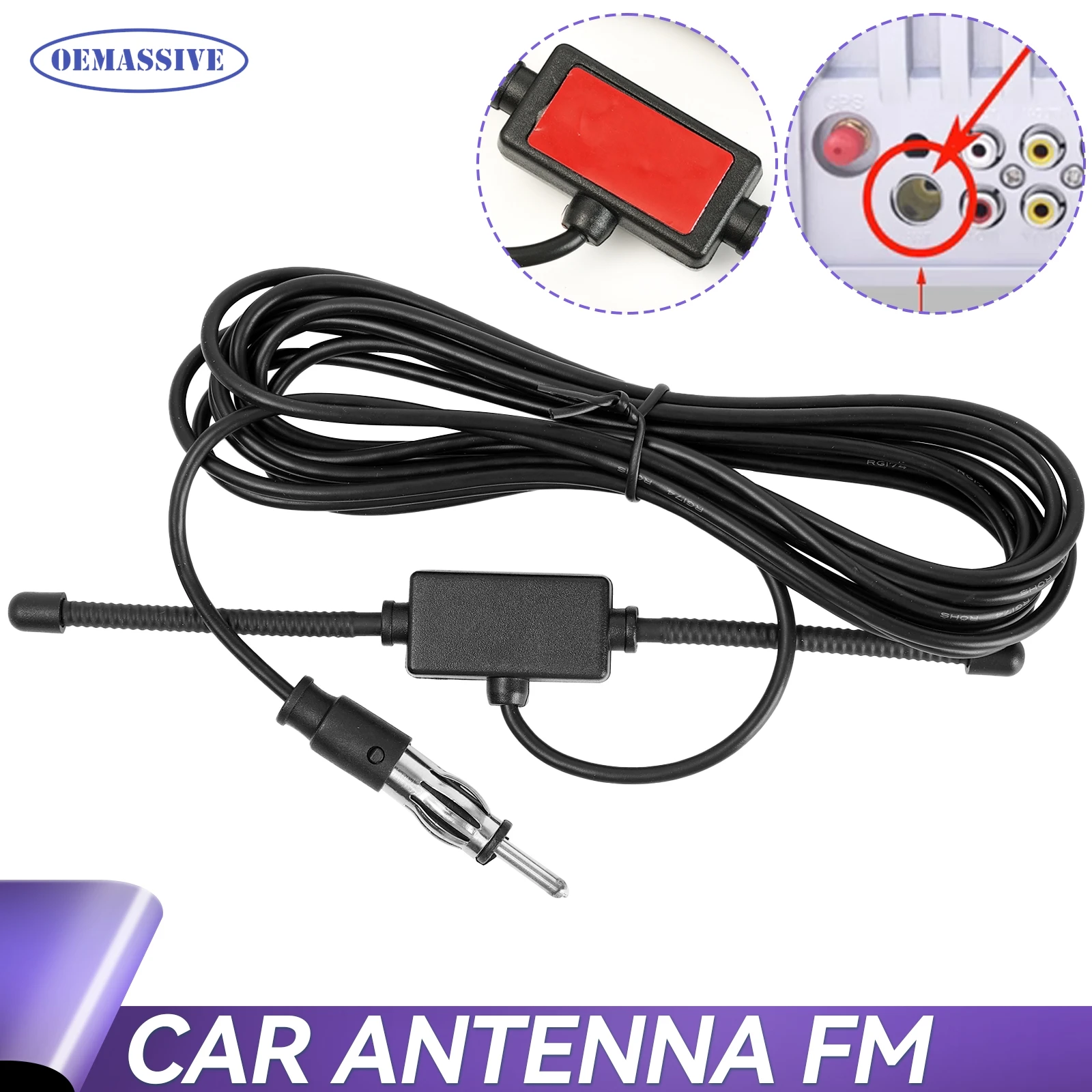 

Для универсального автомобильного стеклянного крепления антенны FM AM радио стереоусилитель сигнала запасные части авто антенна автомобильные аксессуары