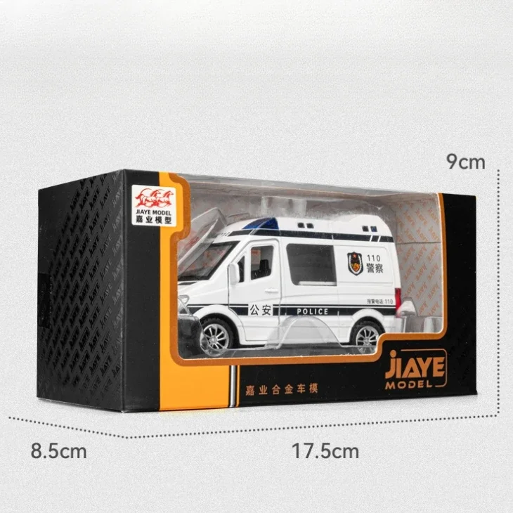 techniczna 1:36 Mercedes Benz City Service Vehicle Public Security Fire Special Police Ambulance Alloy Model Sound Light Echo Zabawka dla dzieci