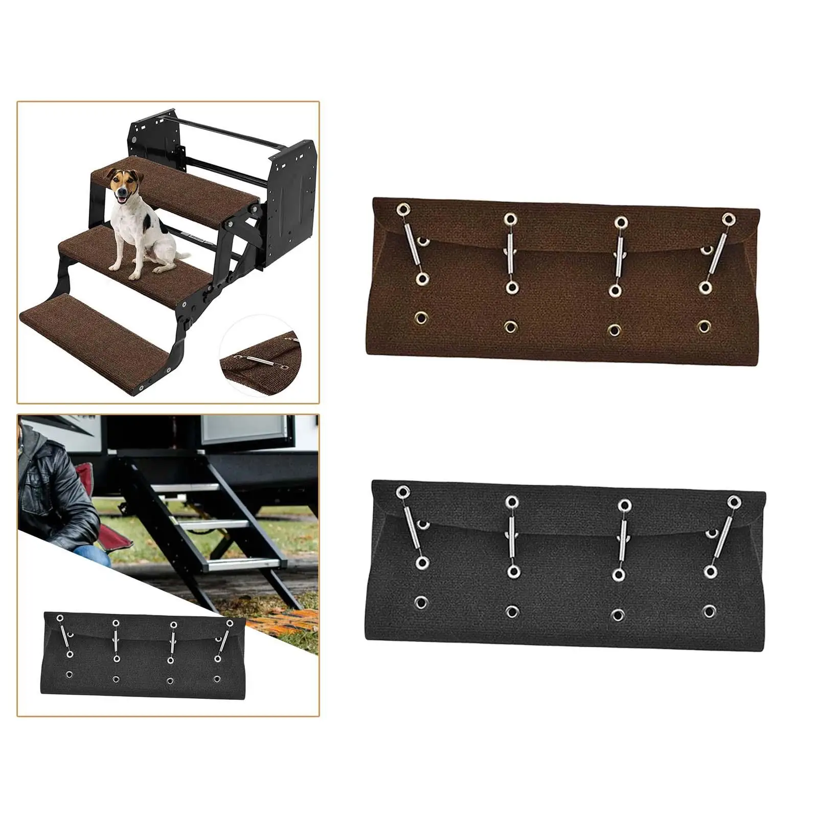 

RV Camper Radius Carpet Nordic Ladder Mat 22inch Step Cover Adjustable Multipurpose RV Steps Cover for Motorhome