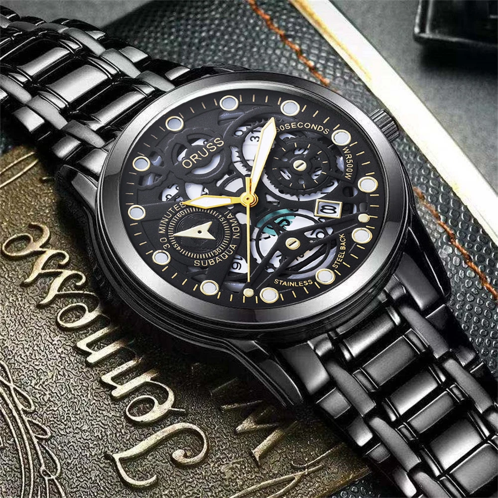 

Men's watch personality classic fashion durable steel belt gentleman fashion business casual all handsome men's watch