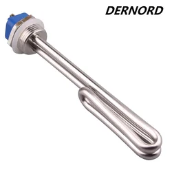 DERNORD Solar Heater Element DC Water Heater 1 INCH NPT Thread 48V 1000W Electric Foldback Element SUS304