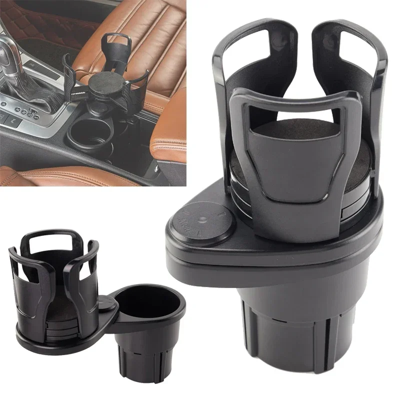 

2In1 Vehicle-mounted Anti-Slip 360 Degree Rotating Cup Holder Water Car Cup Holder Multifunctional Dual Houder Auto Accessories