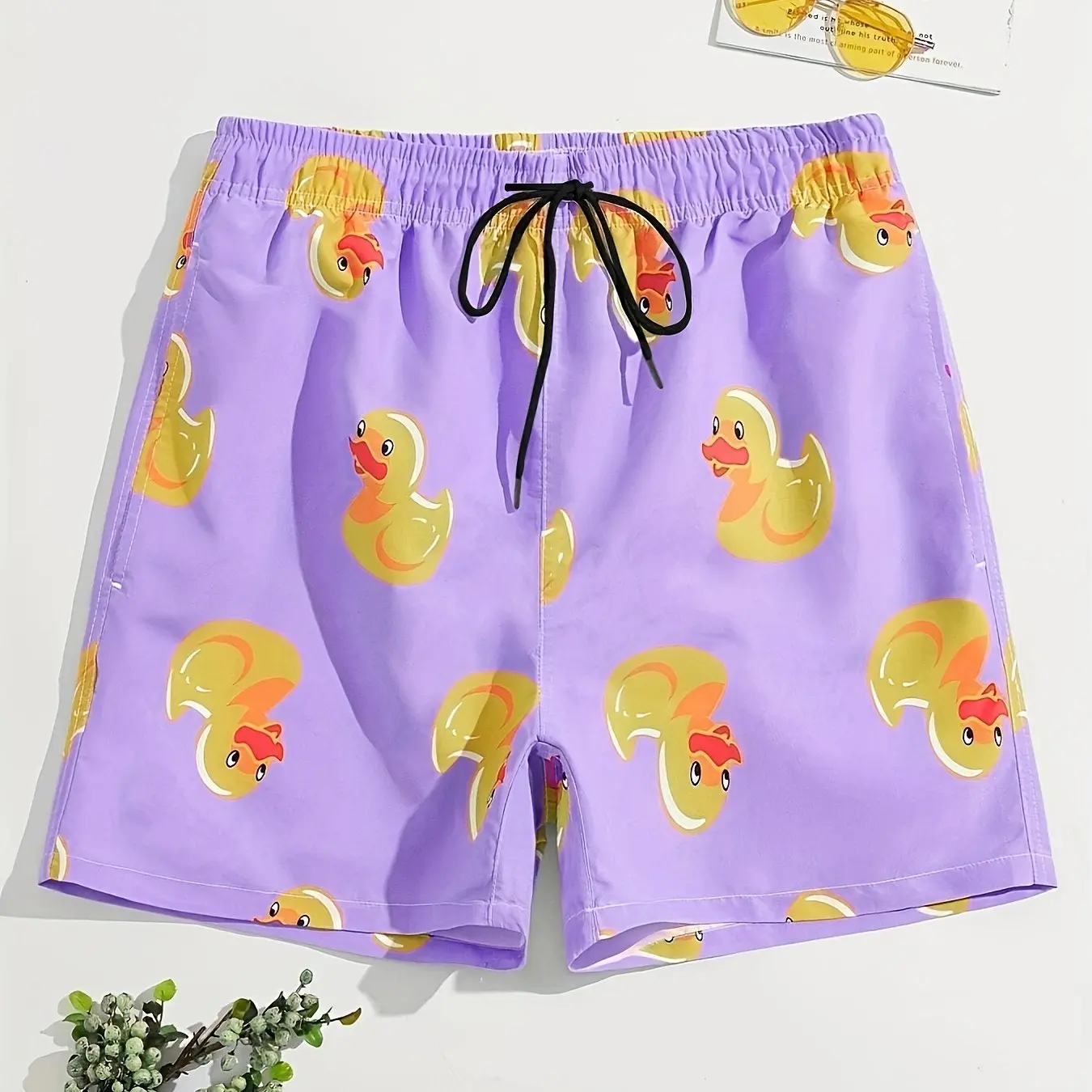 Kids Swim Trunks Cute Duckling 3D Print Shorts For Boys Girls Clothes Drawstring Boy Shorts Pants Beach Summer Children Shorts