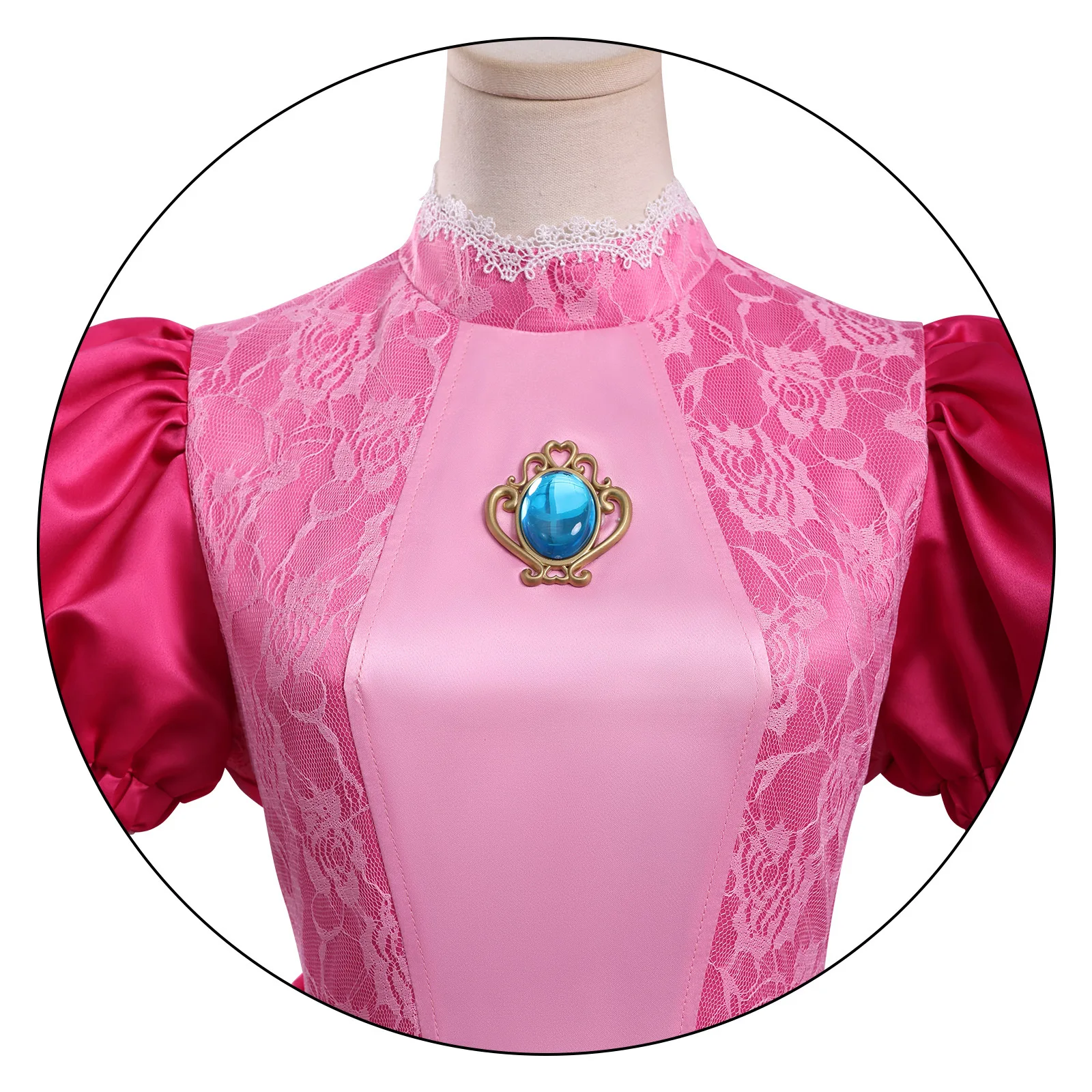 pink dress princess peach AmzManch for Girls Deluxe Lace Costume Cosplay Party Dress Up Outfit with Accessories 3-4T : Clothing, Shoes & Jewelry Designed with practicality in mind I'll be at @momocon this