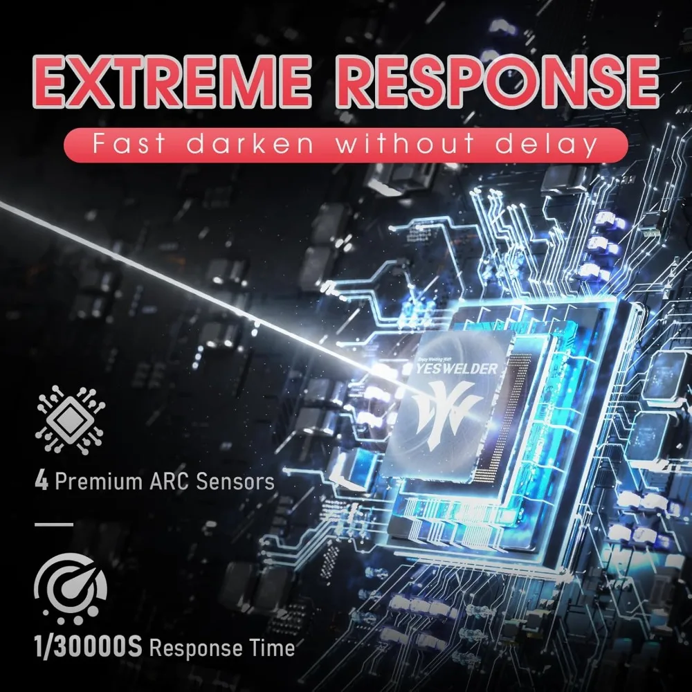 خوذة لحام سواد تلقائي مع 180 ° رؤية بانورامية، تعمل بالطاقة الشمسية، ظل عريض لطحن TIG MIG ARC CUT GRIND #5