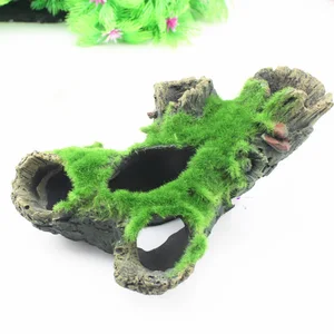 Resin Bảo Bình Trang trí thân cây, trang trí bể cá để che giấu cảnh quan tôm và Pisces, Hang động đá 8 Trang trí bán hàng chính Aquario Betta - №7